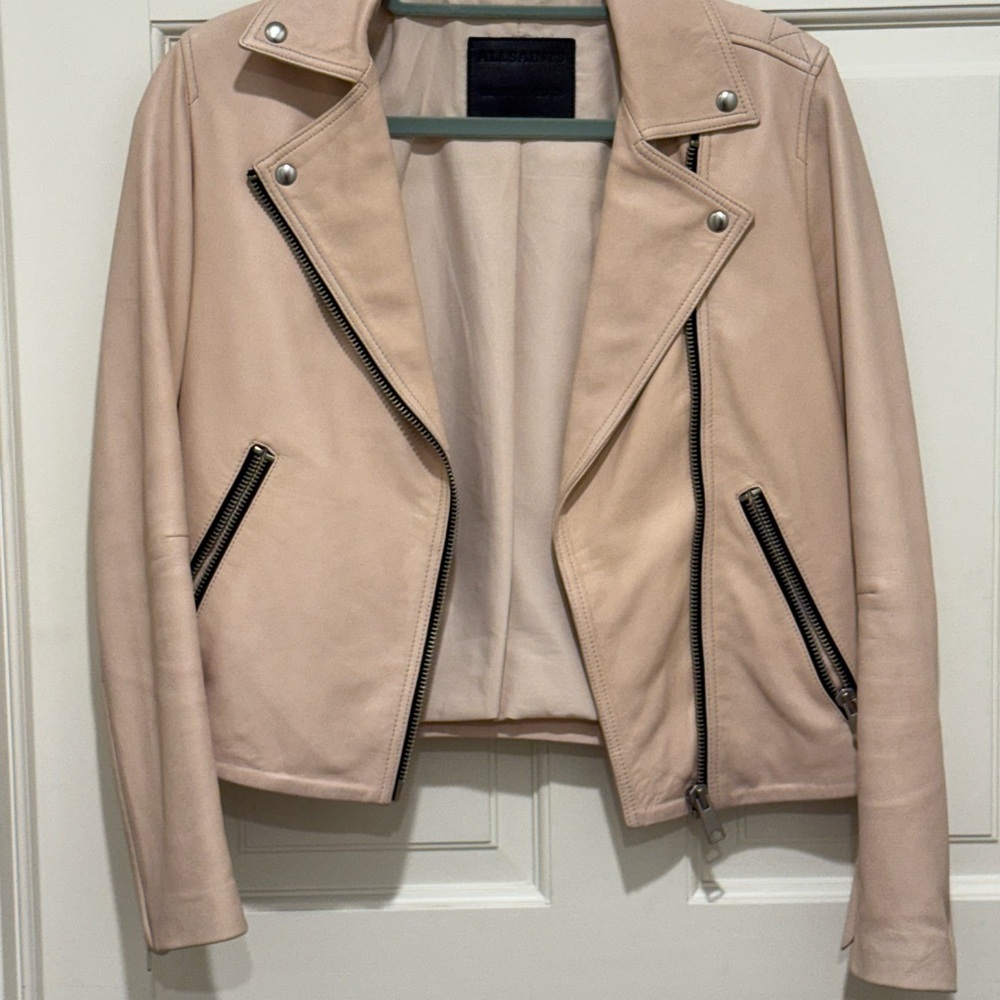 All Saints Blush Leather Jacket